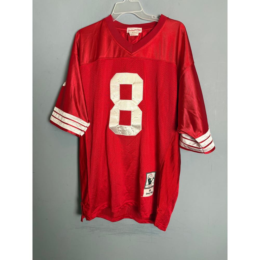 M&N Steve Young #8 San Francisco 49ers Throwback Jersey Men’s Size 52 Red NFL